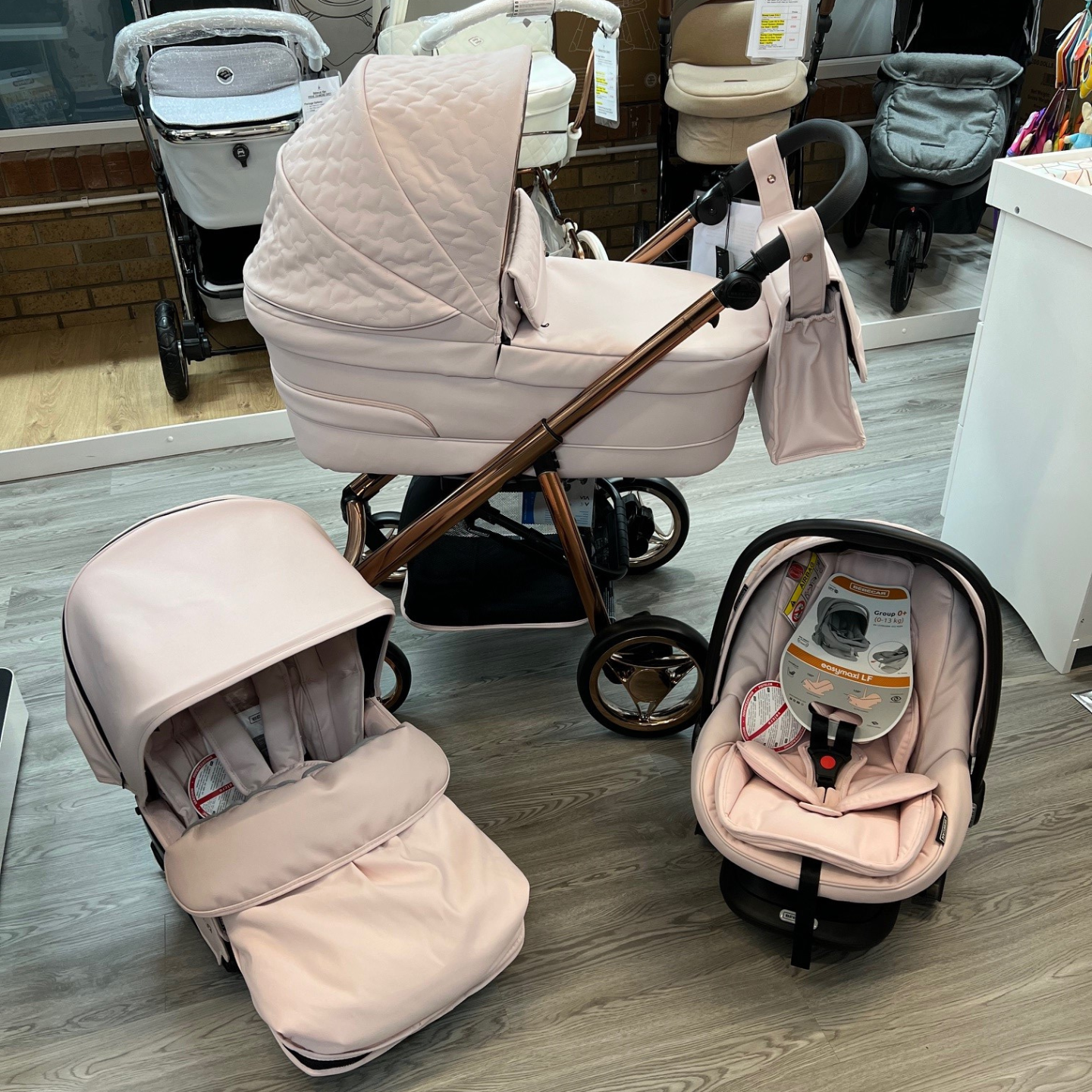 Pink top travel system