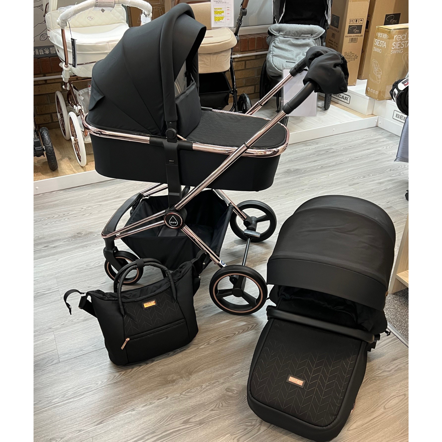 EX-DISPLAY Mee-Go Pure Travel System - Dusty Rose