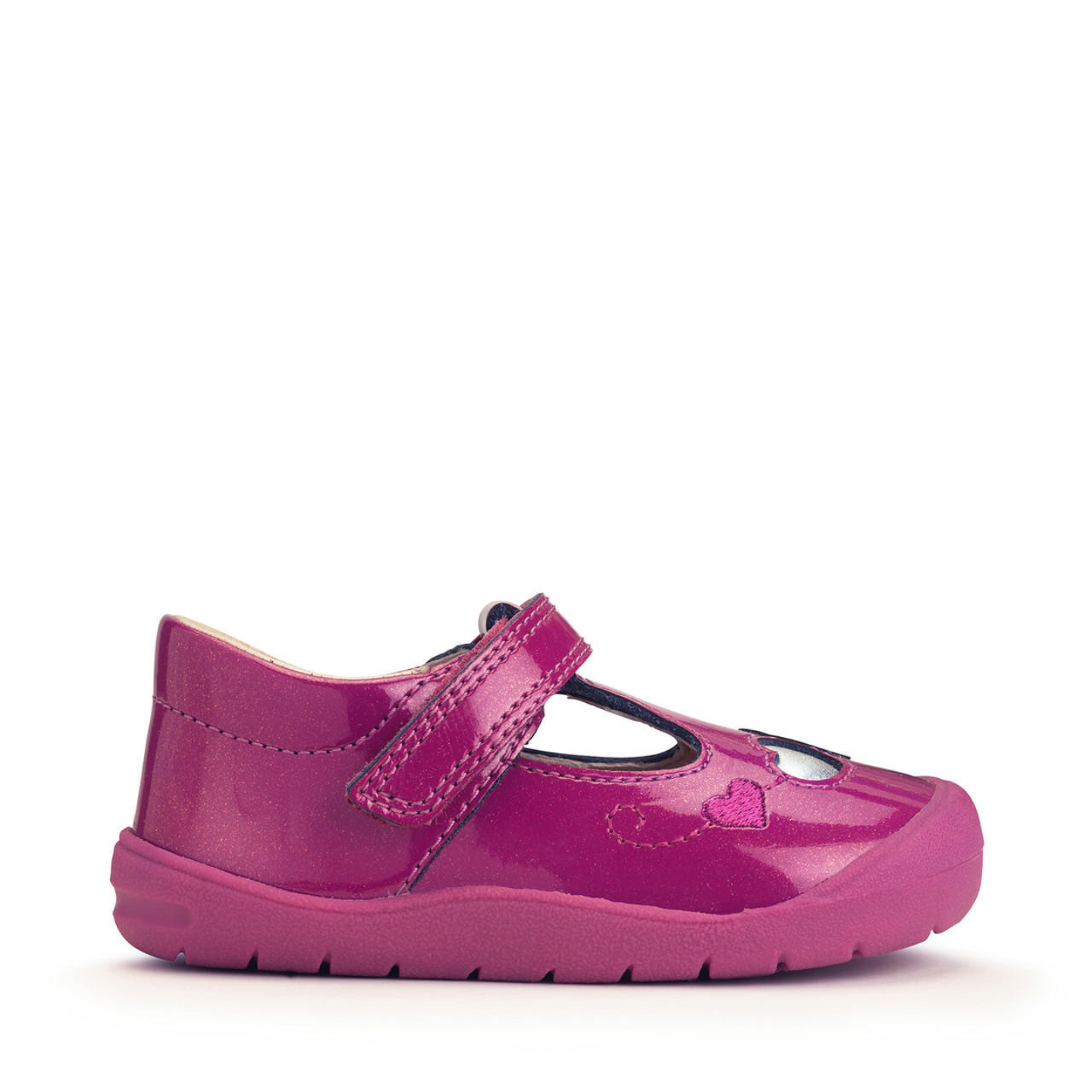 Start Rite Party Berry Patent Girls Rip Tape First Walking Shoe