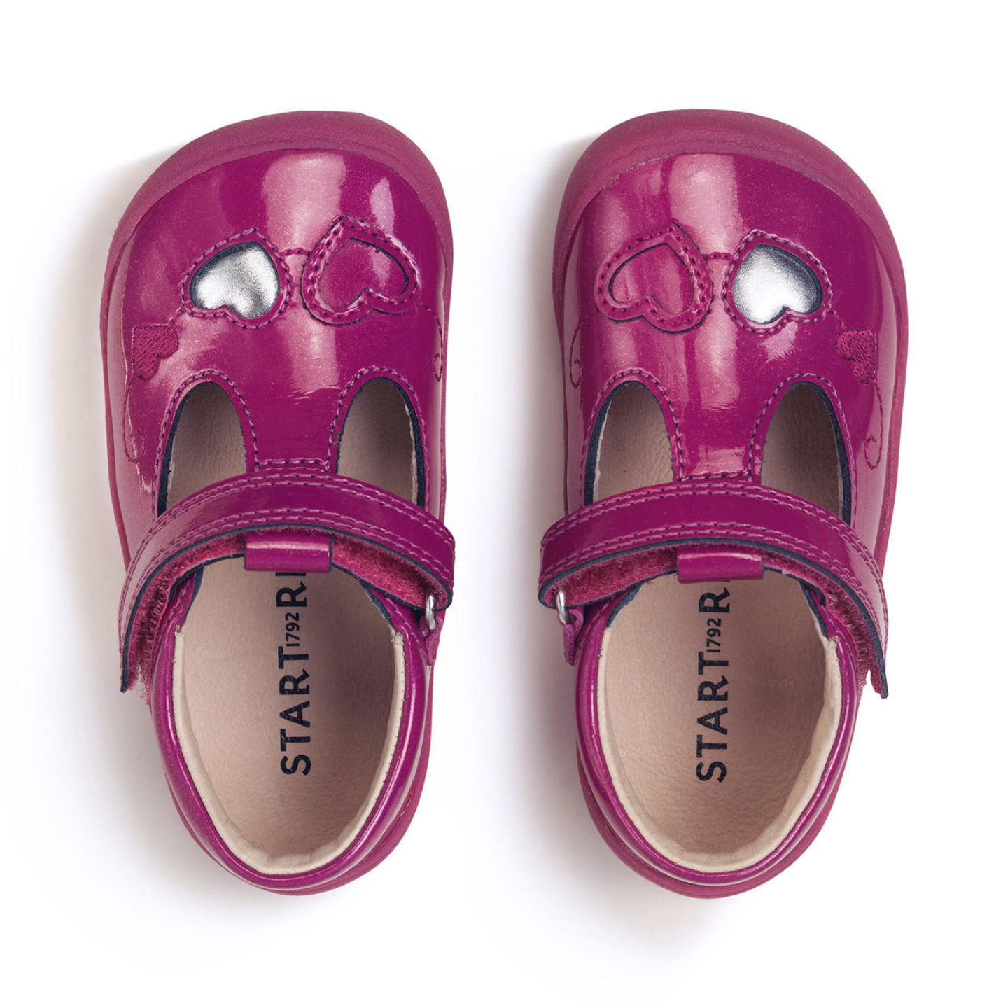 Start Rite Party Berry Patent Girls Rip Tape First Walking Shoe