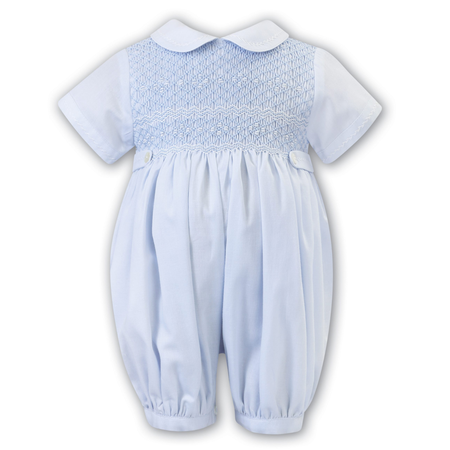 Sarah Louise Boys Blue Smock Romper