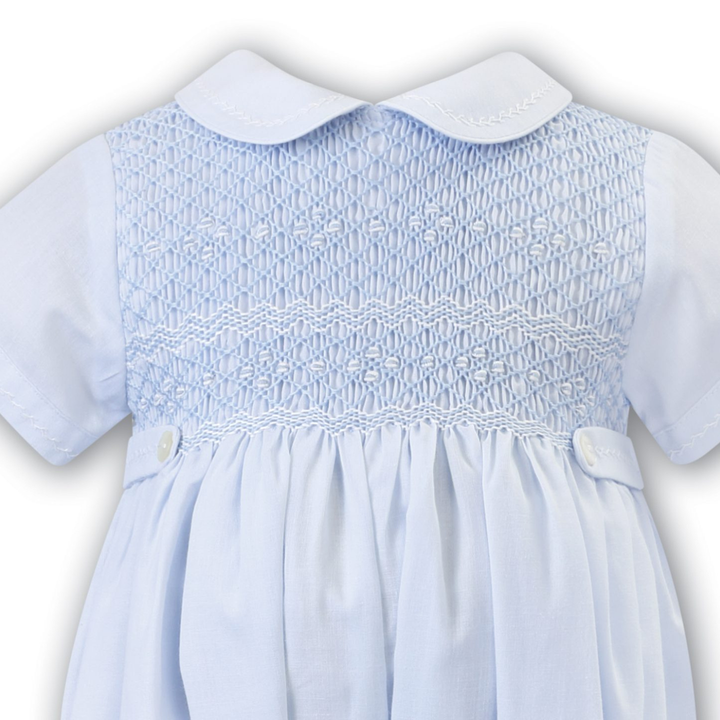 Sarah Louise Boys Blue Smock Romper
