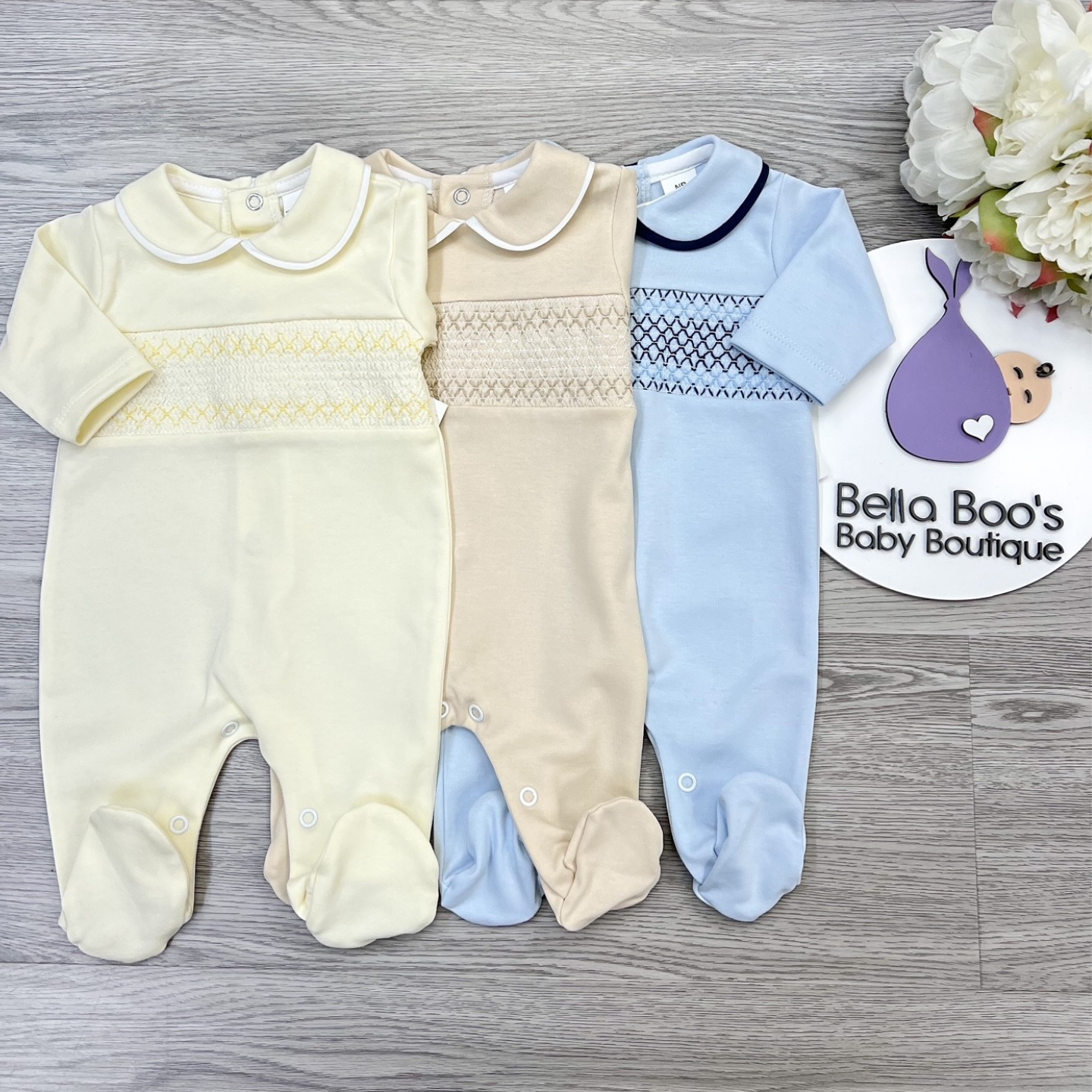Lemon Smock Sleepsuit