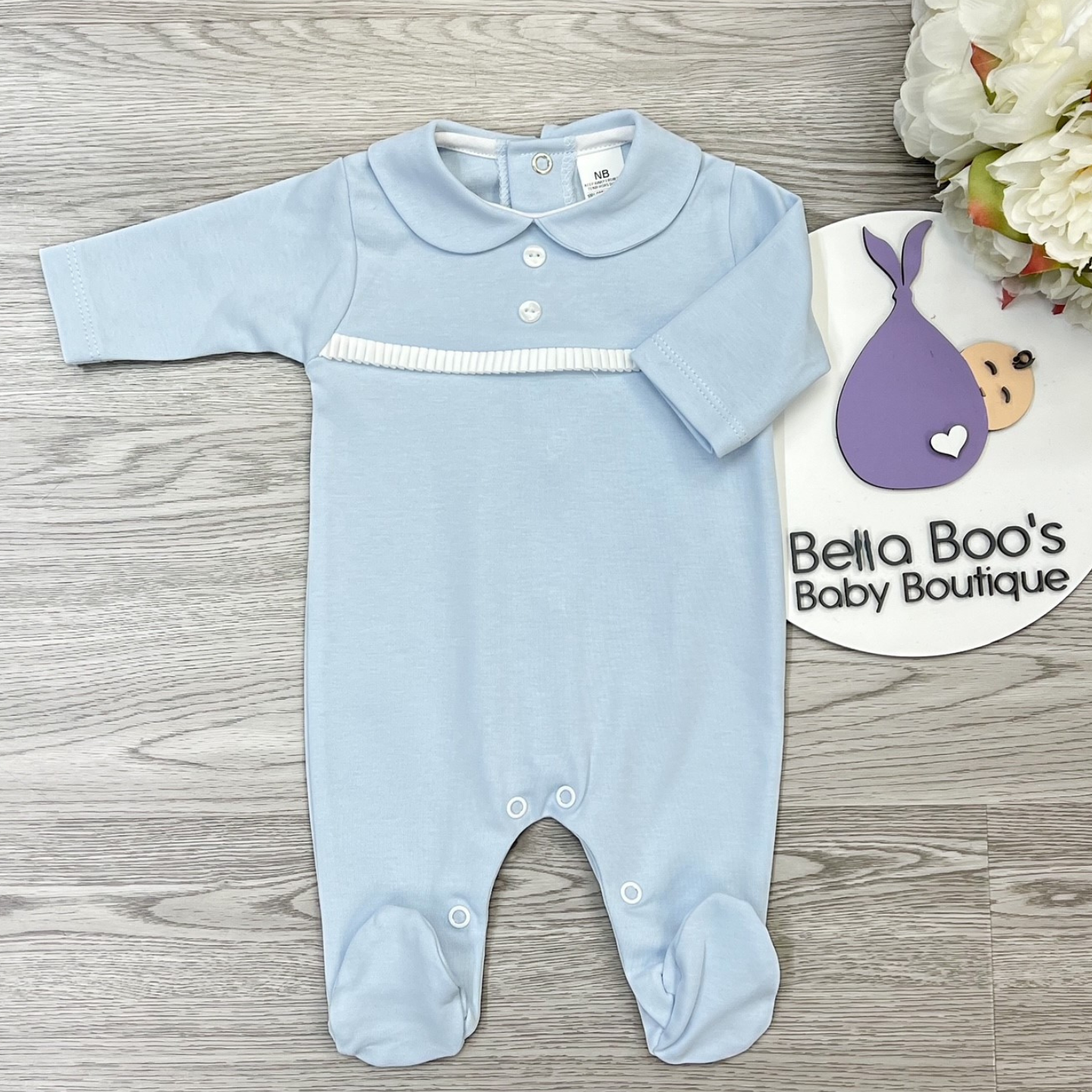 Blue Cotton Sleepsuit