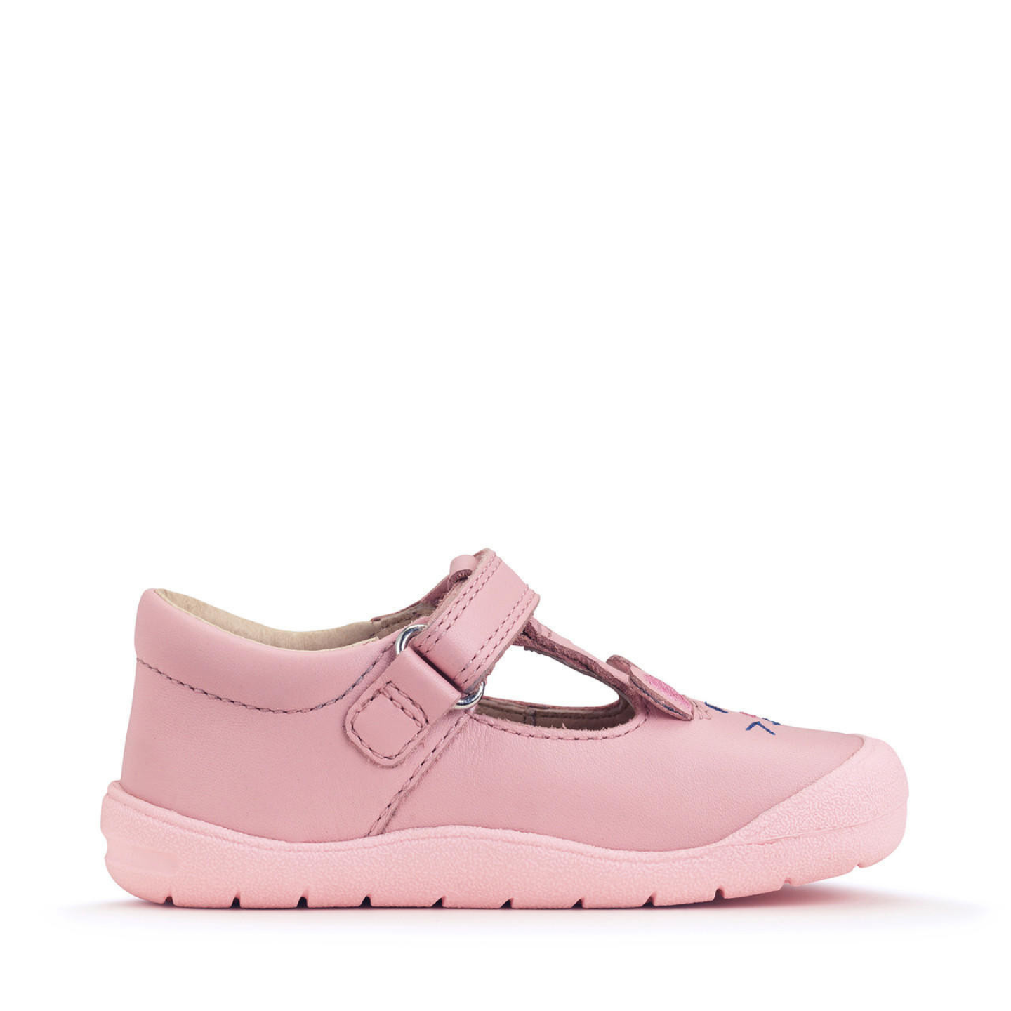 Start Rite Fellow Pink Leather Cat Girls Riptape First Walking Shoe