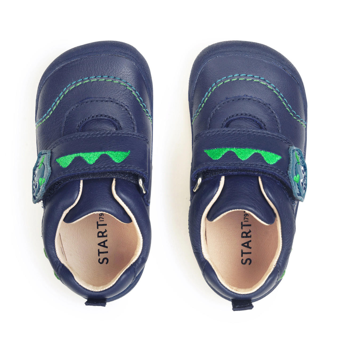 Start Rite Dino Foot French Navy Riptape First Walking Shoe