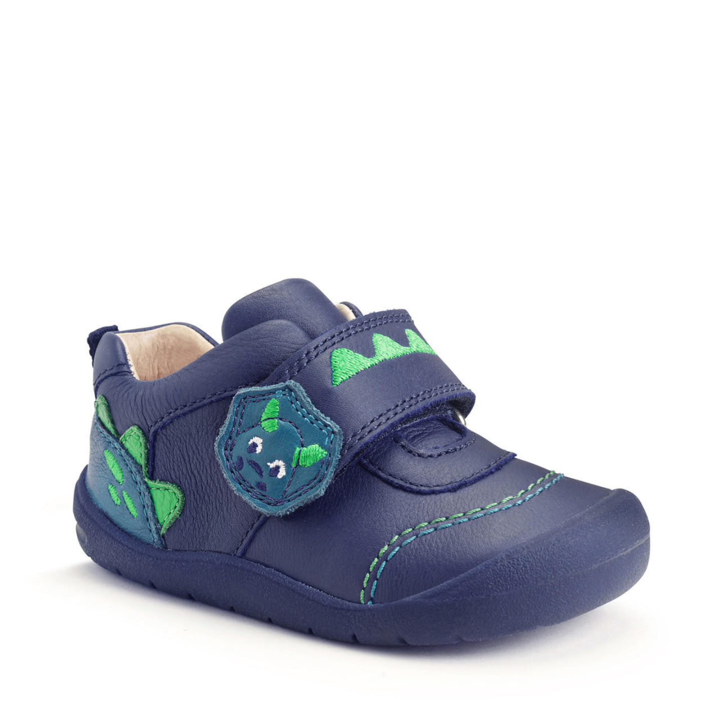 Start Rite Dino Foot French Navy Riptape First Walking Shoe