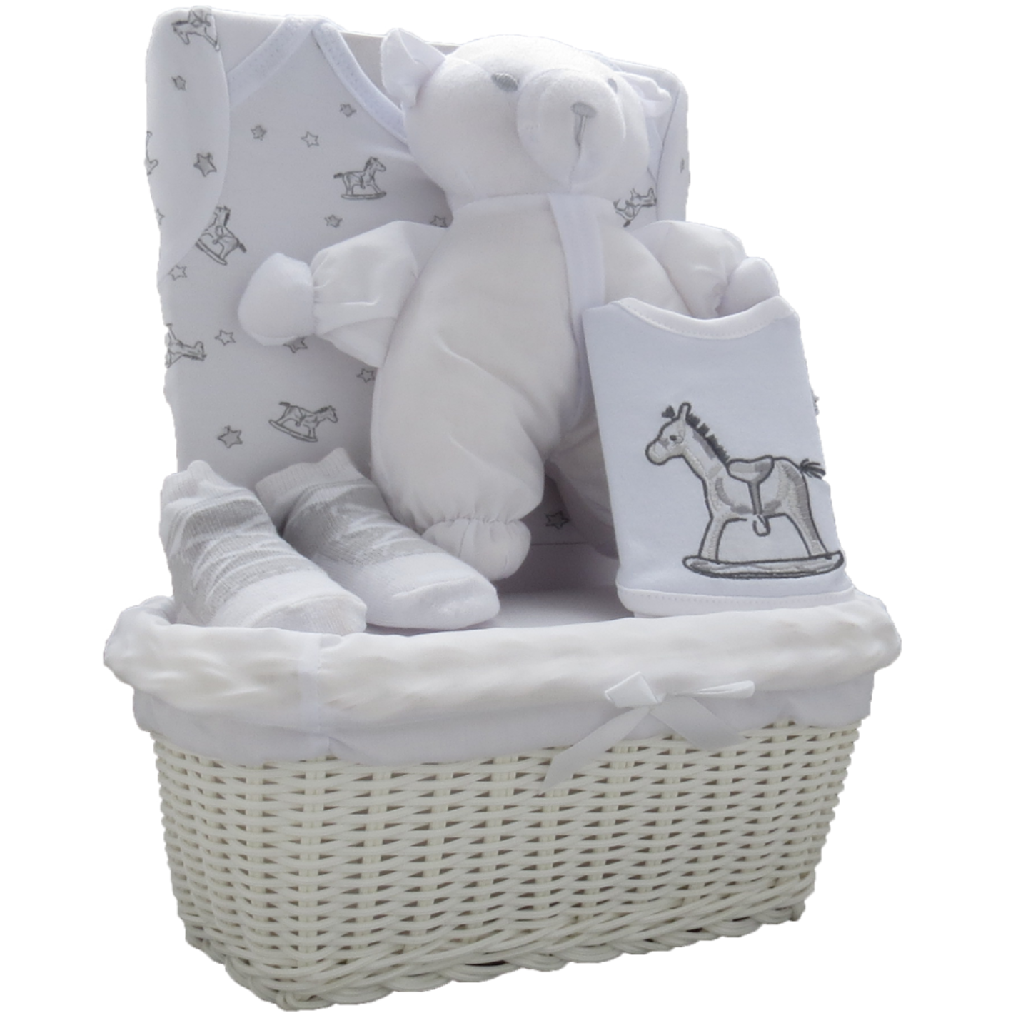 Unisex White Rattan Gift Set