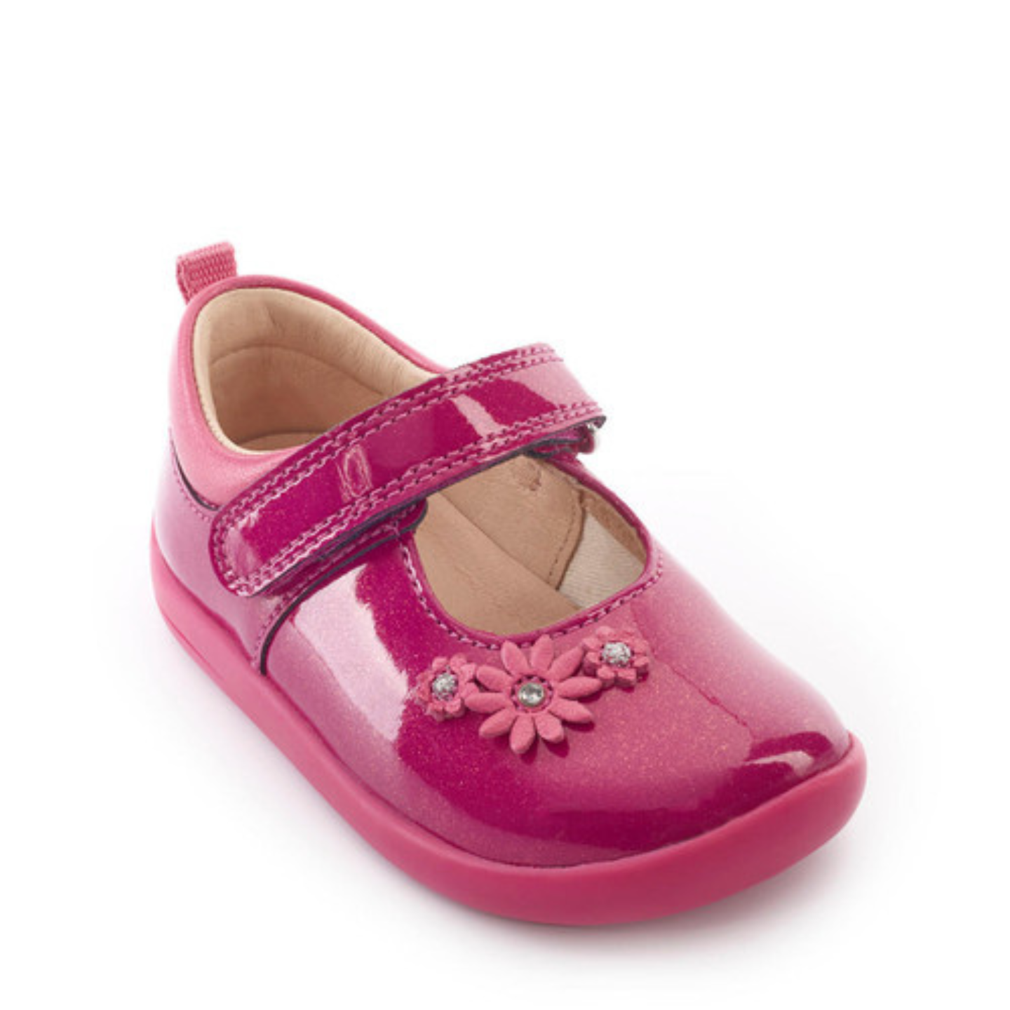 Start Rite Fairy Tale Berry Glitter Patent Riptape First Walking Shoe