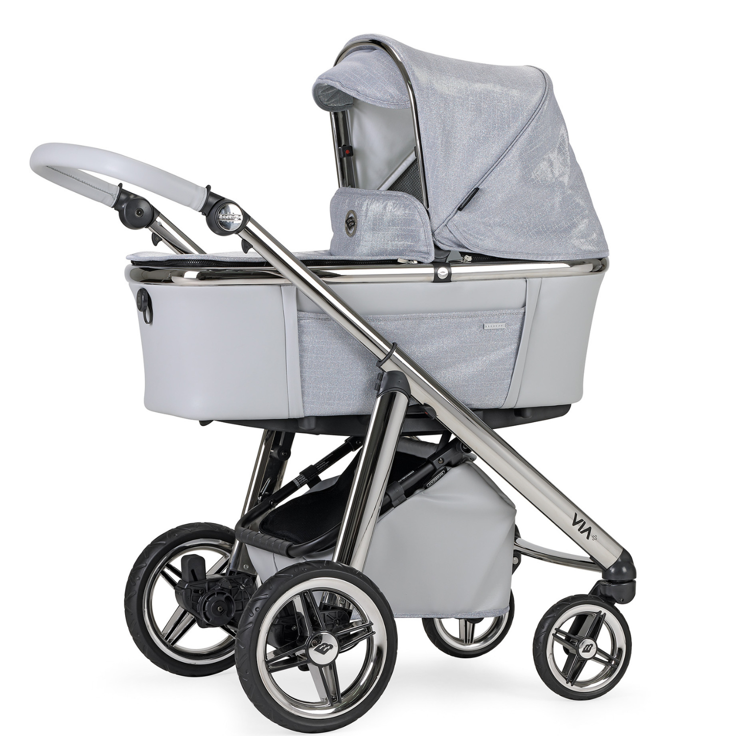 EX-DISPLAY Bebecar Prive Via+ Diamond Grey & Car Seat/Bag/Footmuff