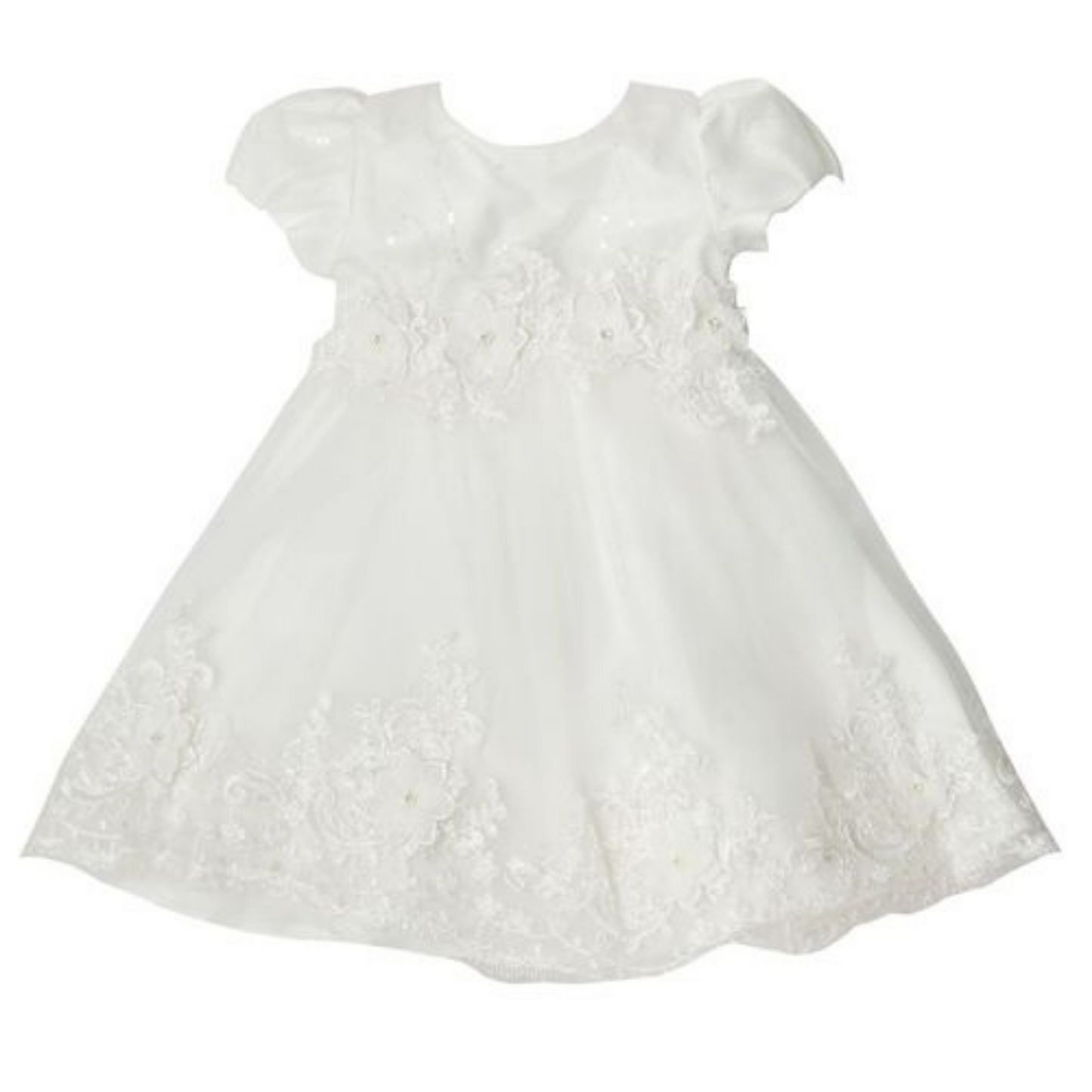 Girls 'Riya' Ivory Christening/Party Dress