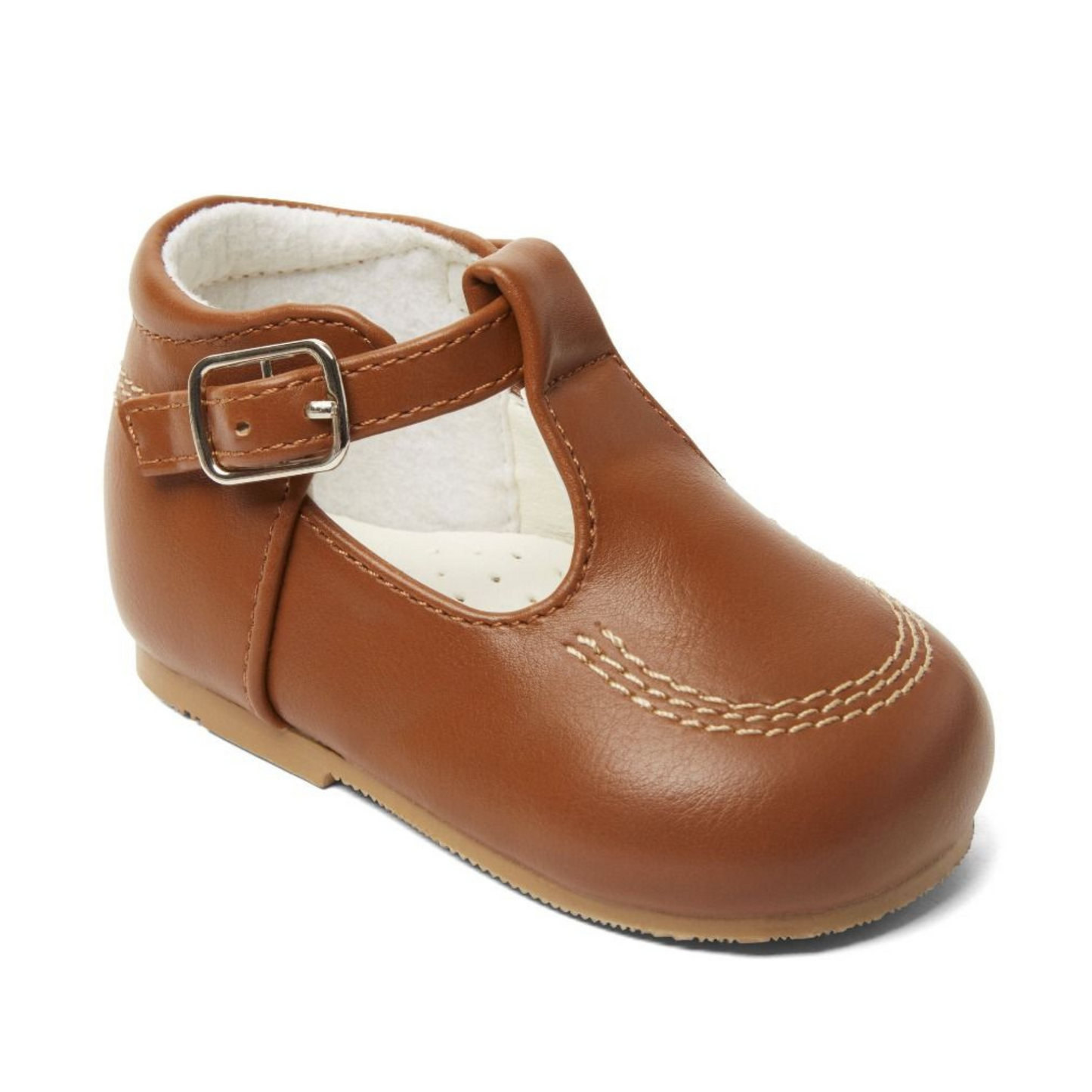 Boys Teddy Tan T Bar Shoe
