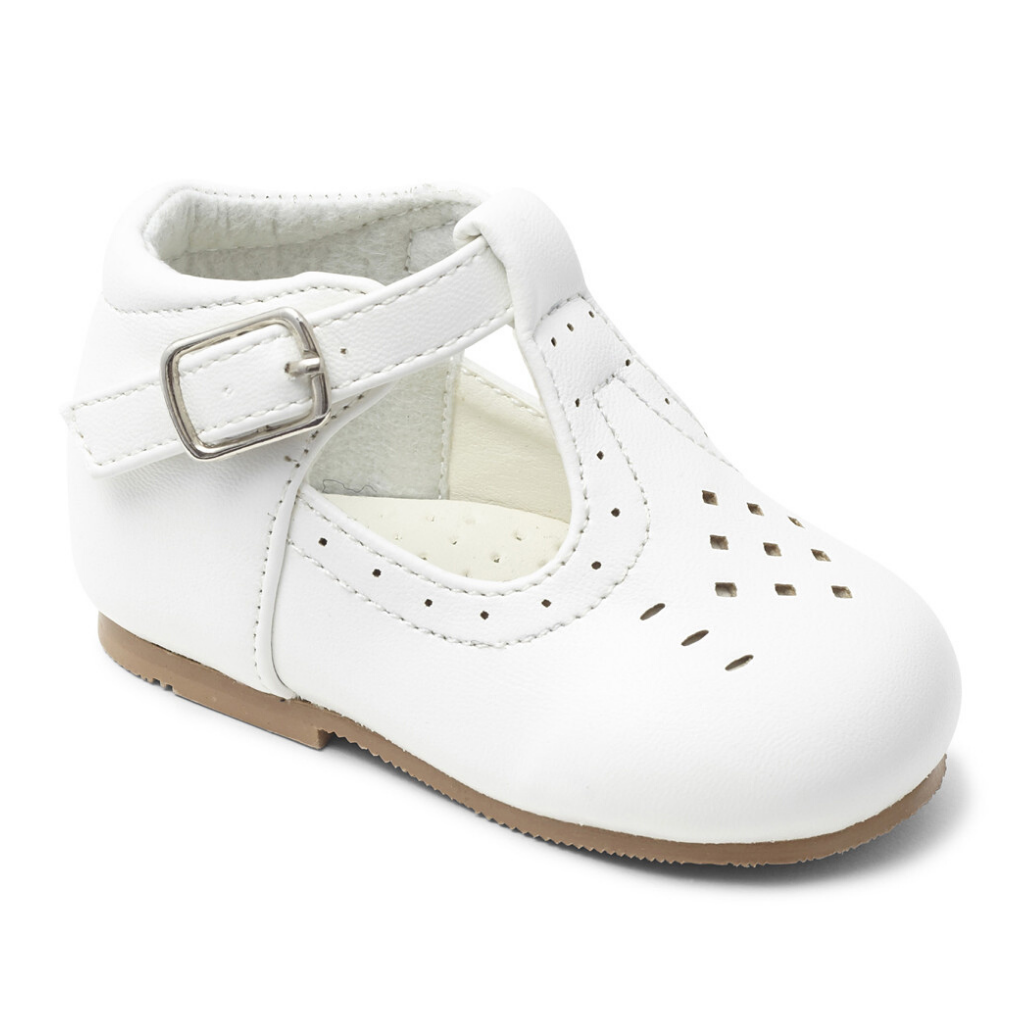 Boys Matt T Bar Shoe - White