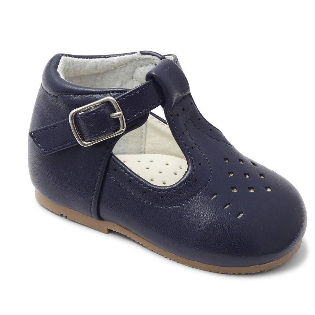 Boys Matt T Bar Shoe - Navy