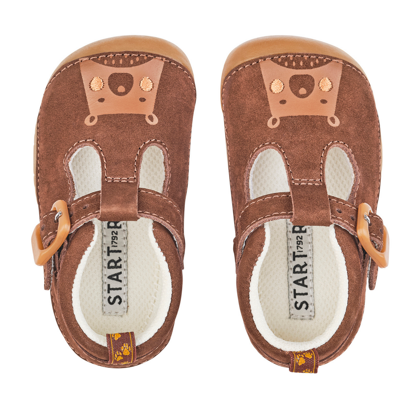 Start Rite, Cuddle Brown Nubuck T Bar Pre Walkers