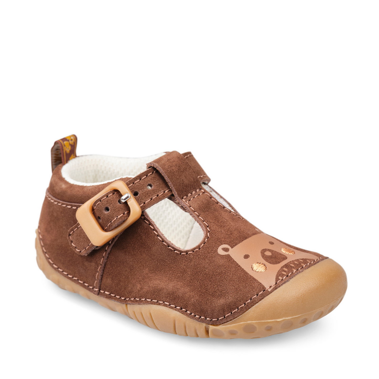 Start Rite, Cuddle Brown Nubuck T Bar Pre Walkers