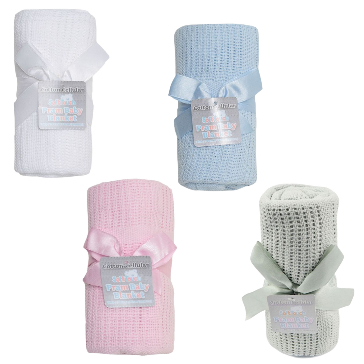 Cotton Cellular Pram Blanket