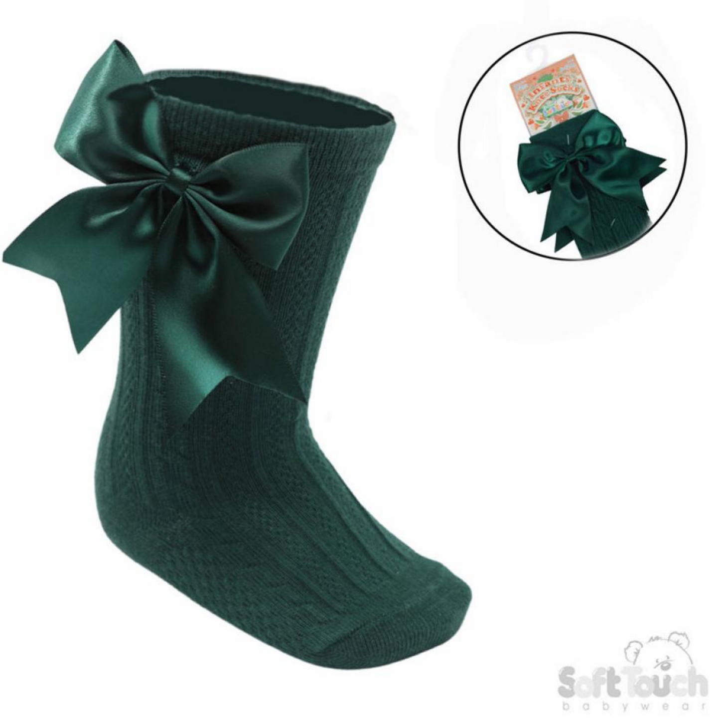 Green Ribbon Bow Knee Sock