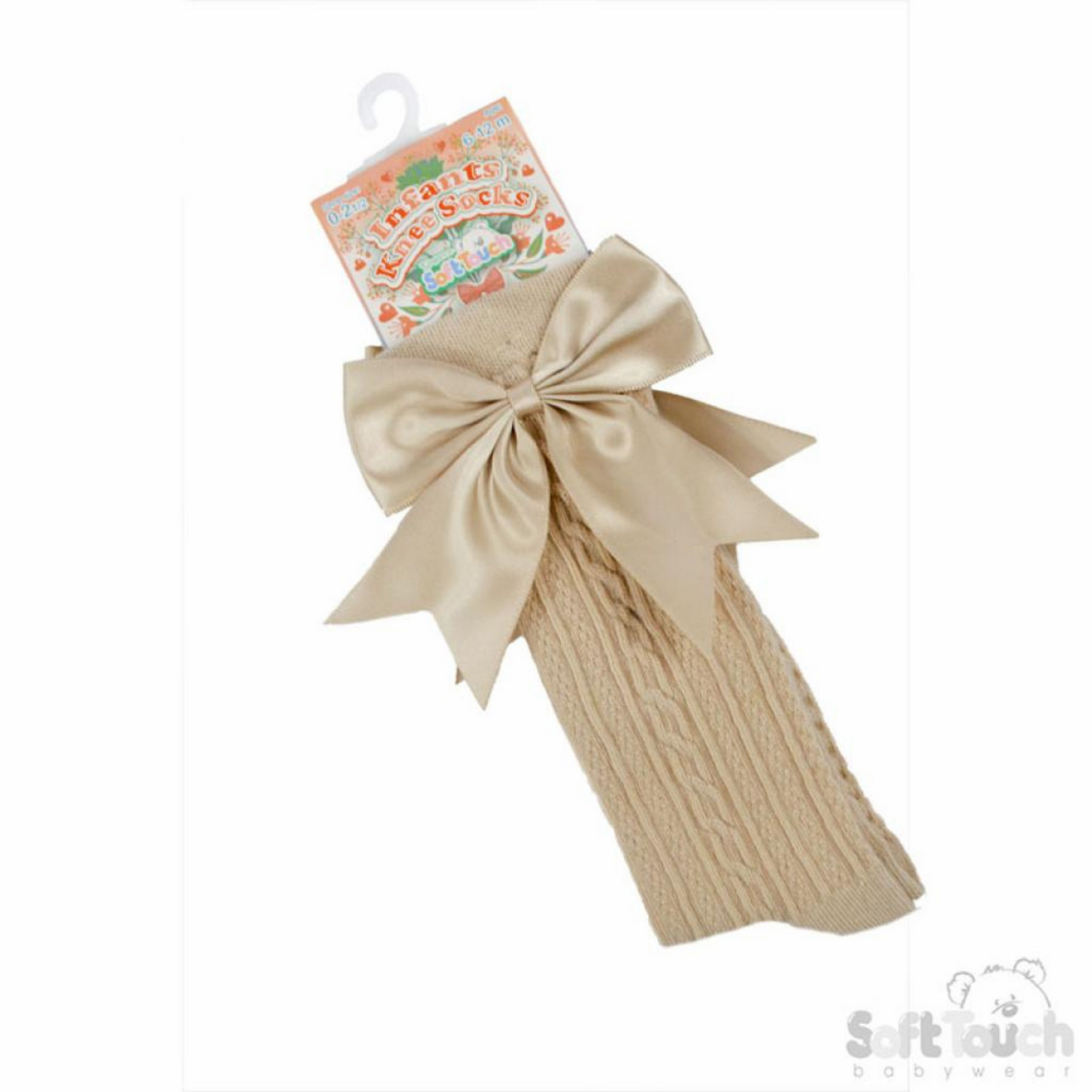 Camel Ribbon Bow Knee Sock