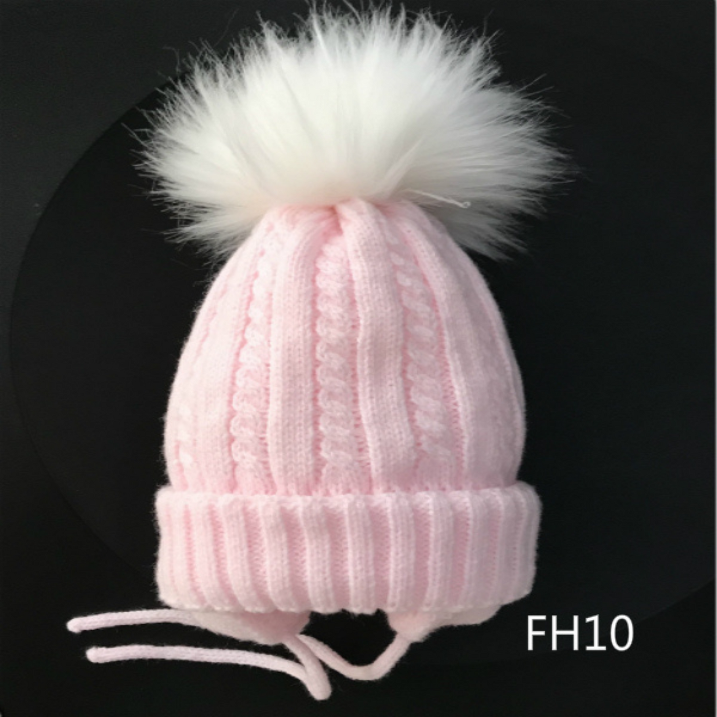 Girls Pink Pom Pom Hat