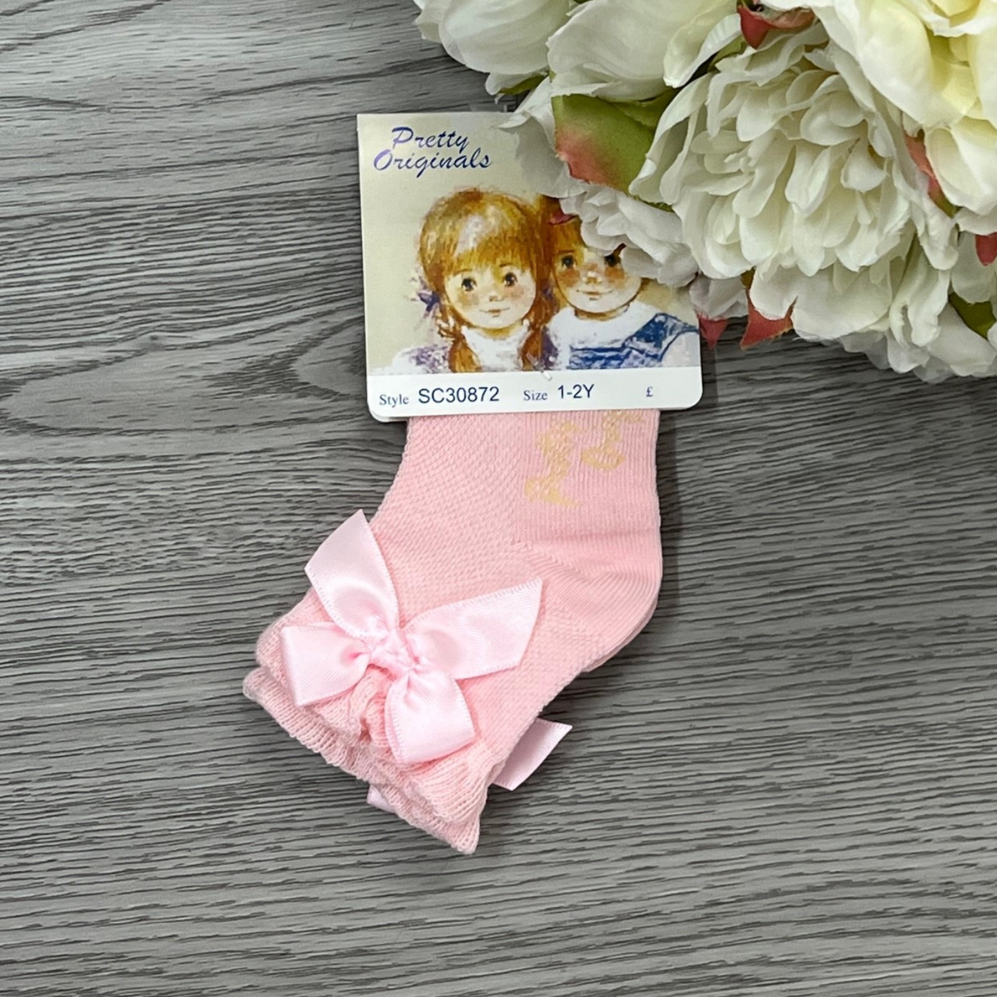 Pretty Originals Girls Ankle Socks With Side Bow
