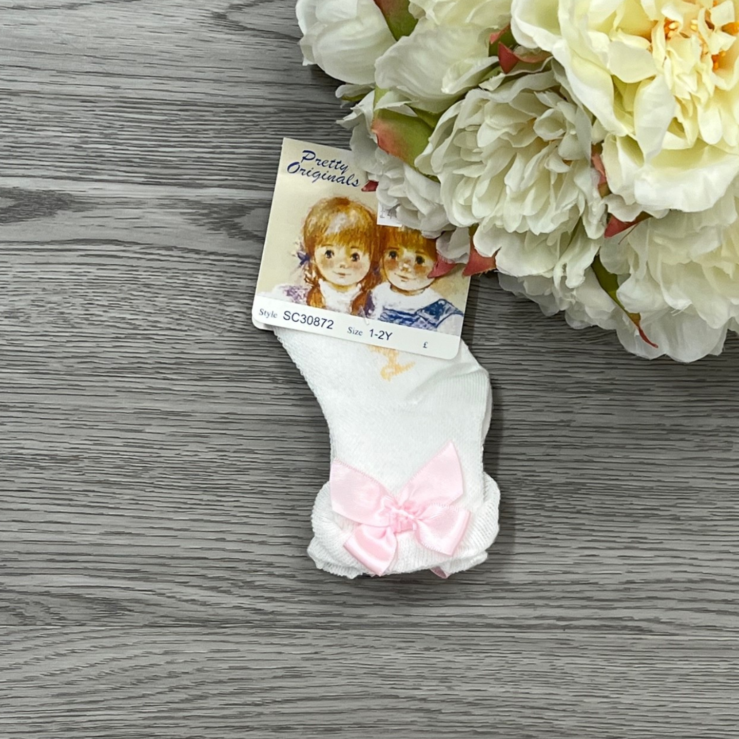 Pretty Originals Girls Ankle Socks With Side Bow