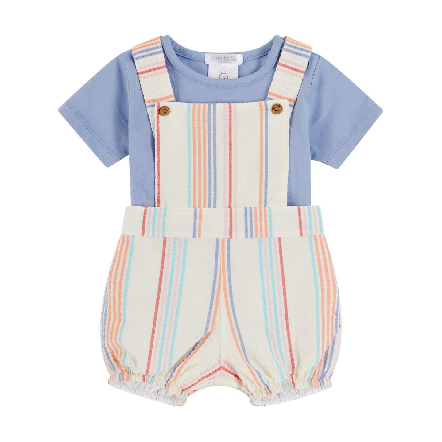 Deolinda Baby Boy Blue Colourful Dungaree Set