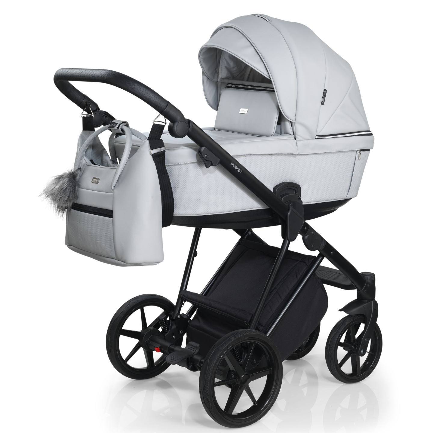 Mee-Go Milano Plus Leatherette Travel System - Stone Grey