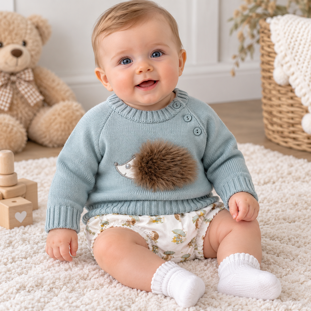 Sardon Baby Boy Hedgehog Jam Pant Set