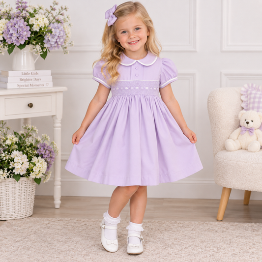 Pretty Originals Lilac Smock Dress