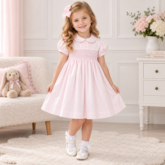 Pretty Originals Pink Smock Dress BD02289