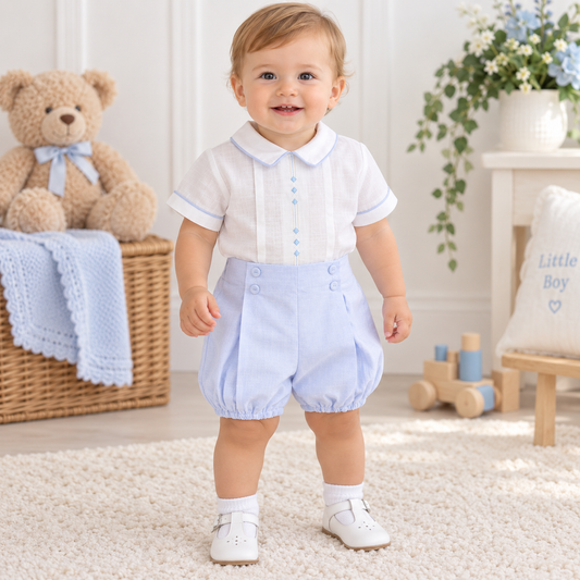 Pretty Originals Boys Blue/White Two Piece