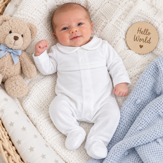 White Cotton Sleepsuit
