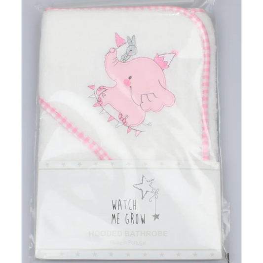 Pink Elephant Hooded Bath Towel