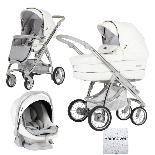 Bebecar Trio Ip-Op XL Classic Travel System - White Delight
