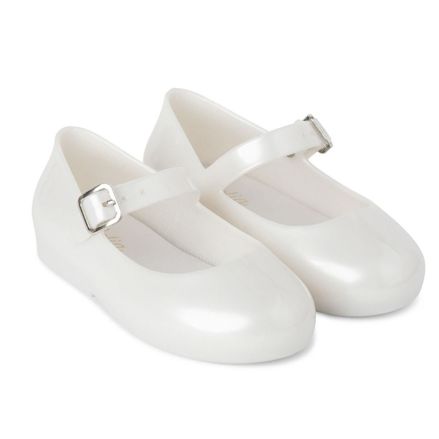 Girls Serenity White Buckle Jelly Shoe