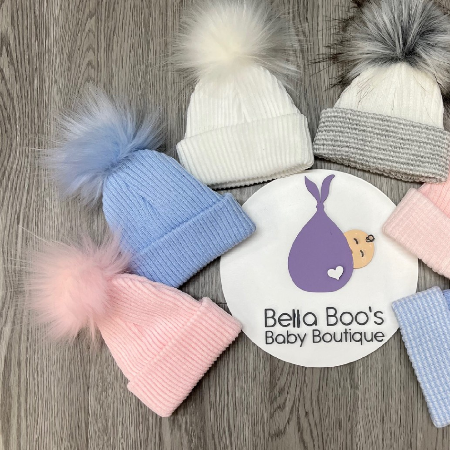 Baby 1st Size Pom Pom Hat