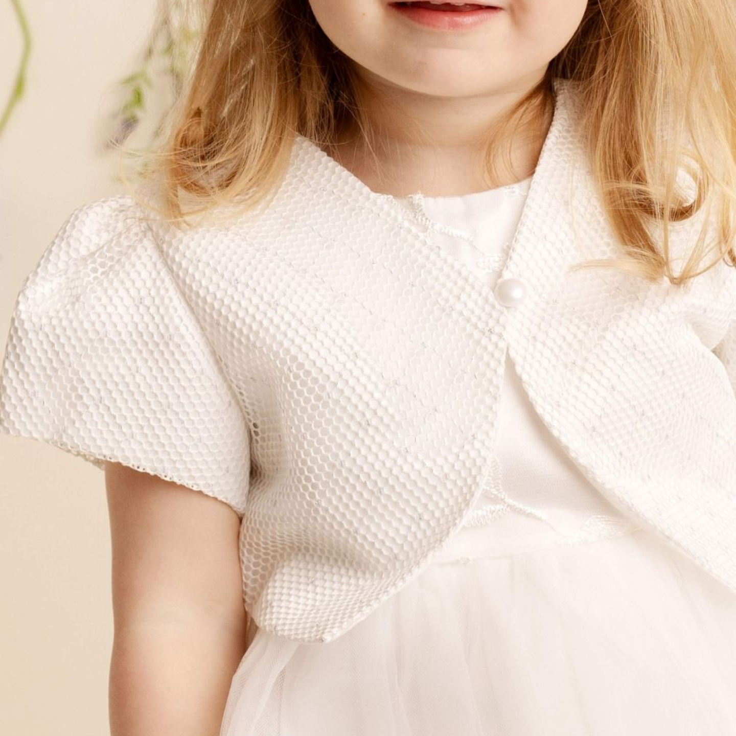 Girls Ivory Occasion Dress & Jacket