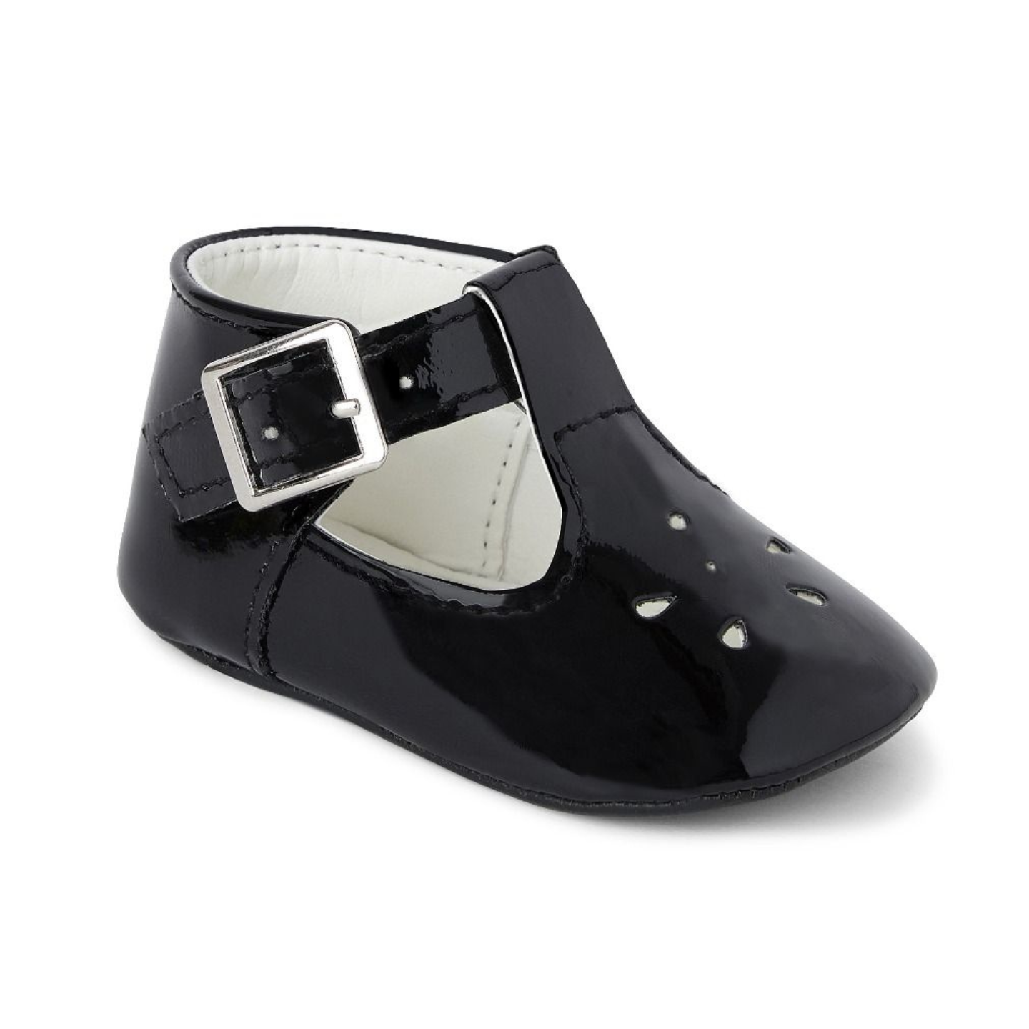 Black Patent Pram Shoe