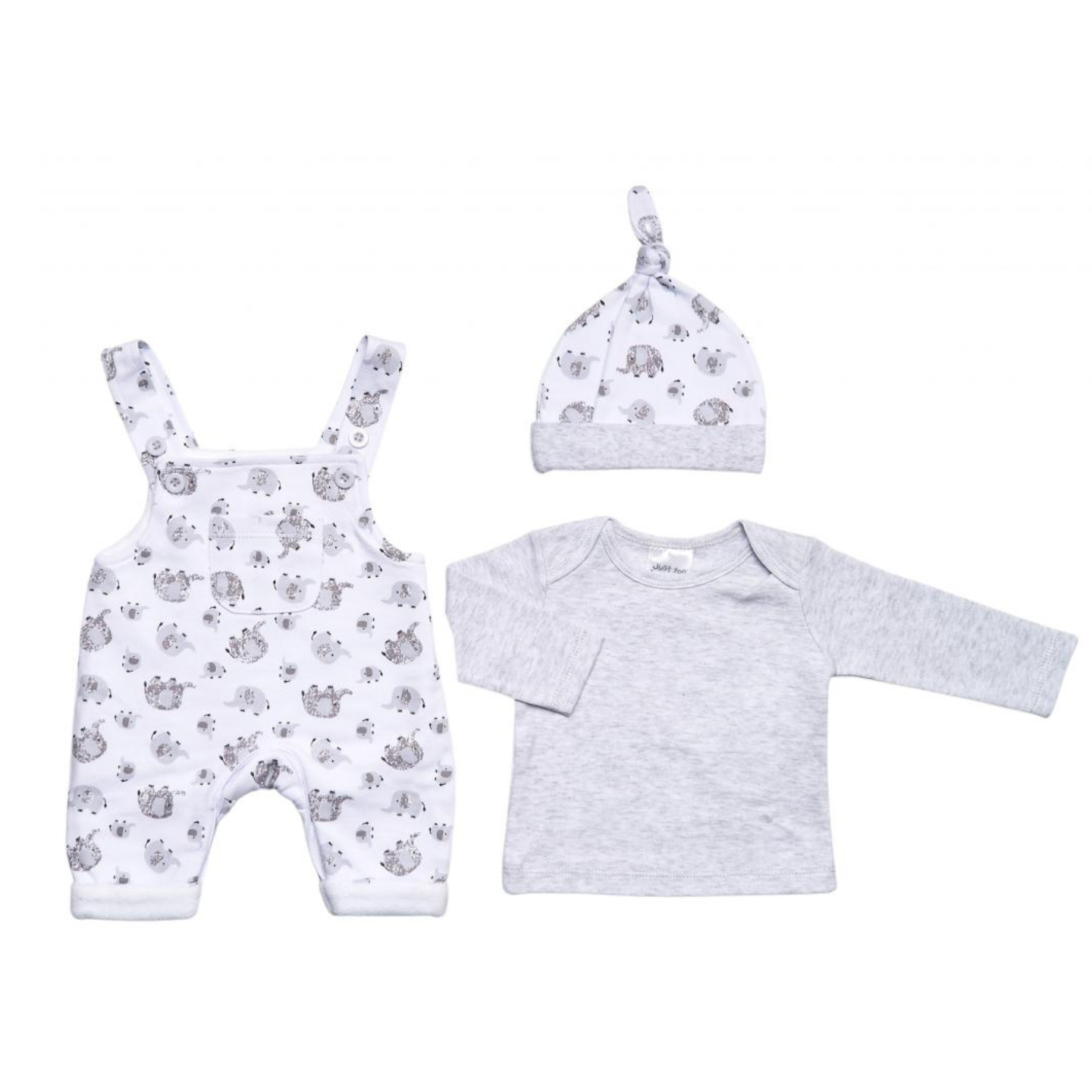 Tiny Baby Elephant Dungaree Set