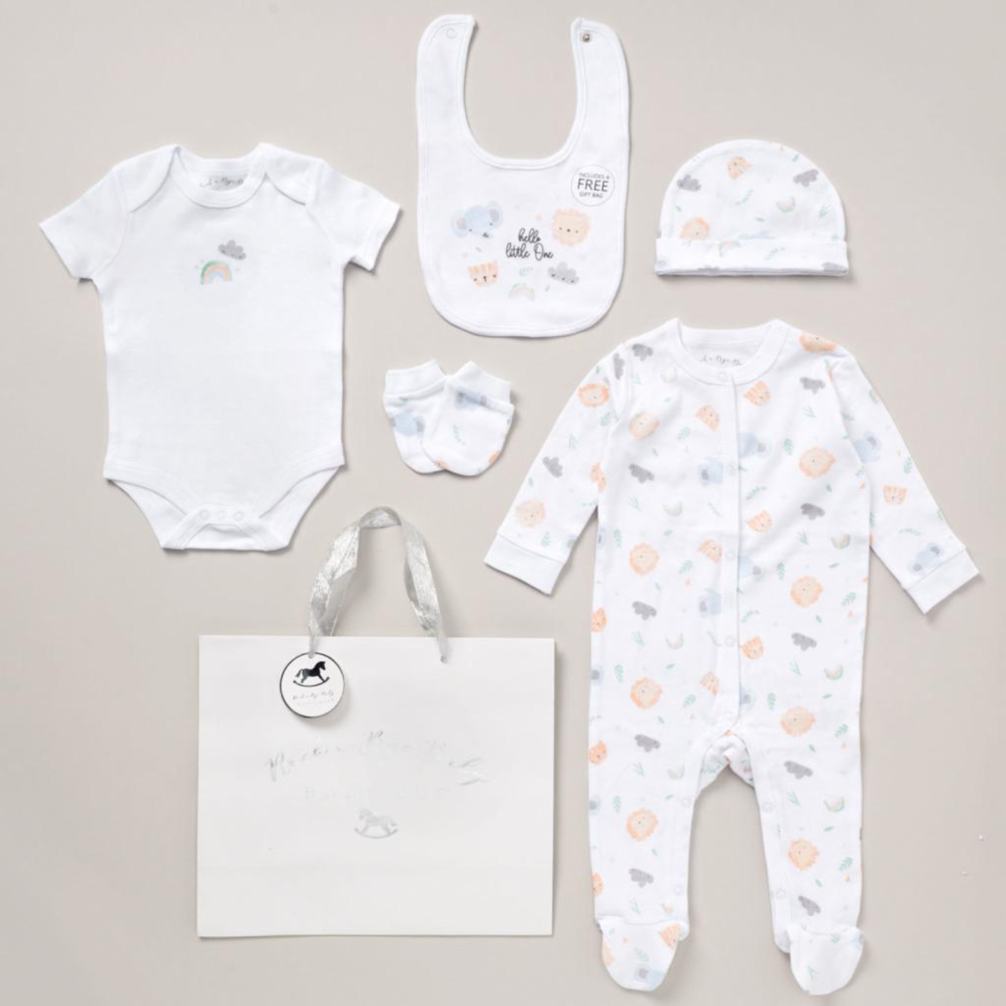 Hello Unisex 5 Piece Layette Set