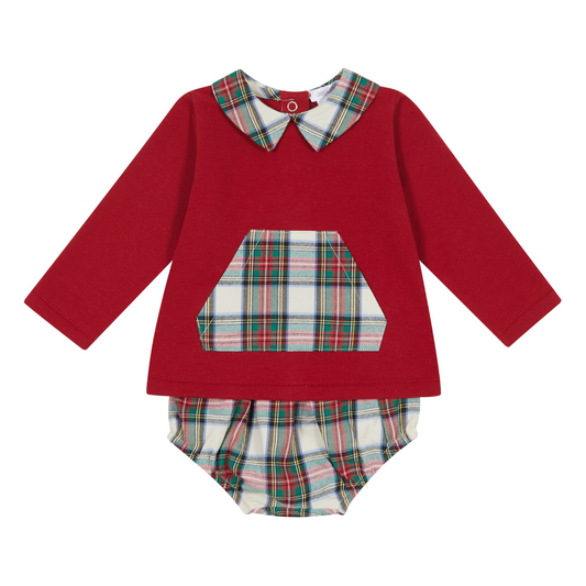 Deolinda Baby Boy Red Two Piece Set