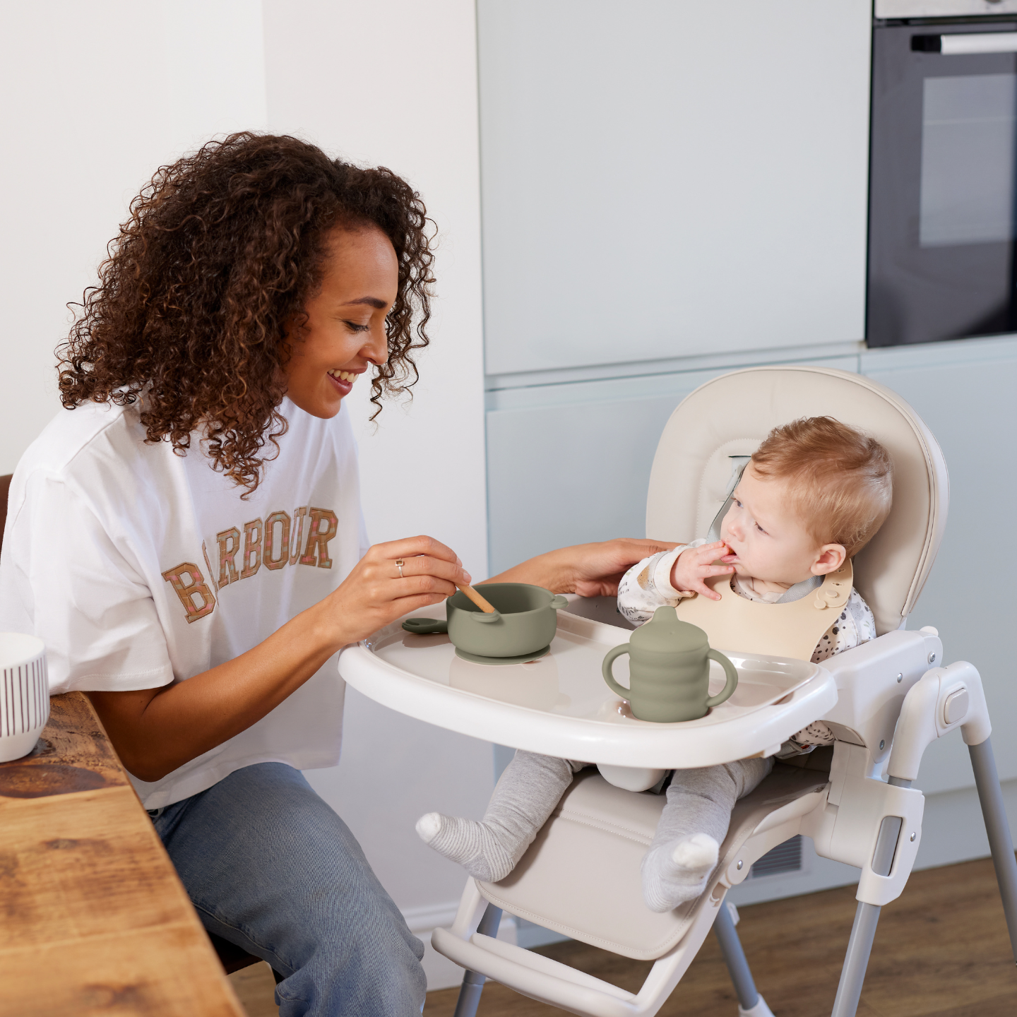 Ickle Bubba 6 Piece Silicone Feeding Set - Green