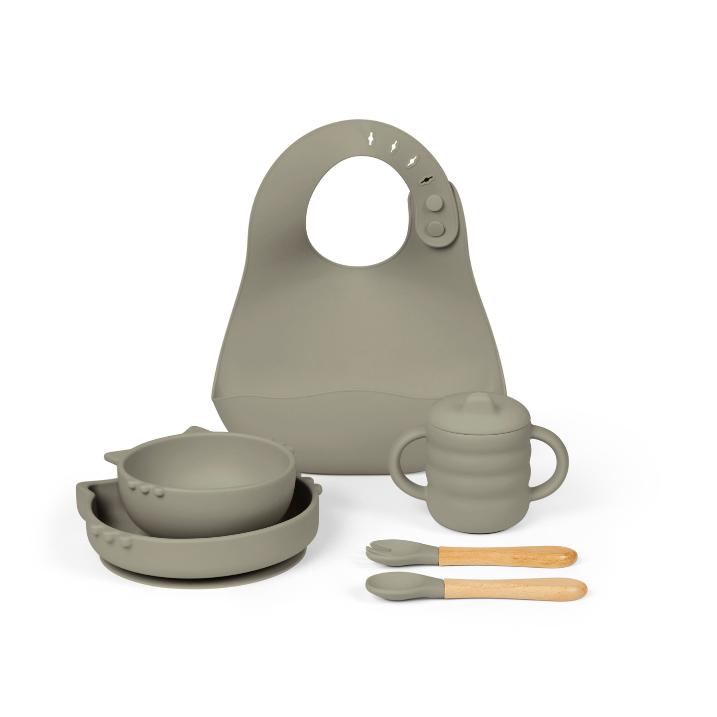 Ickle Bubba 6 Piece Silicone Feeding Set - Green