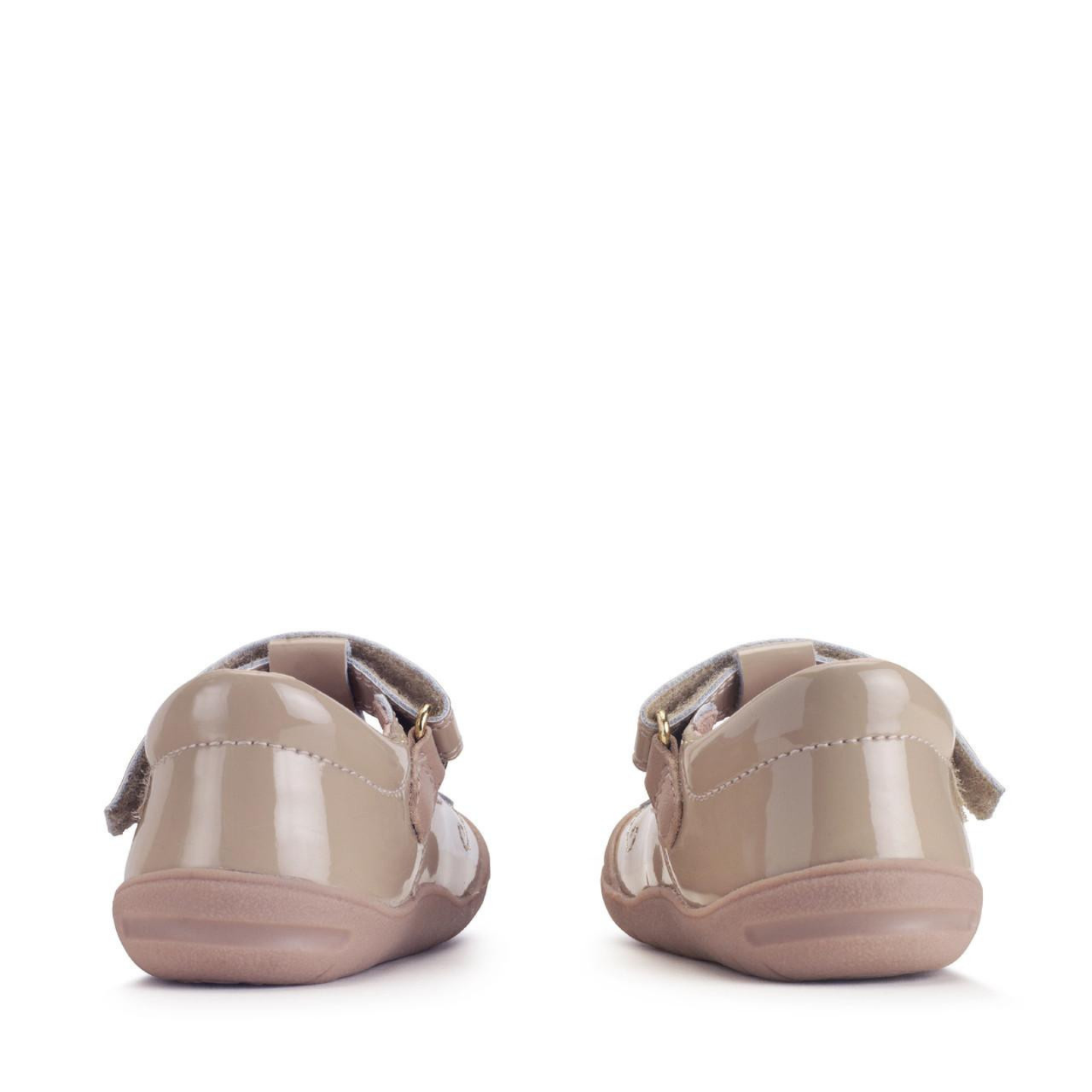 Start Rite Party Taupe Patent Rip Tape First Walking Shoe