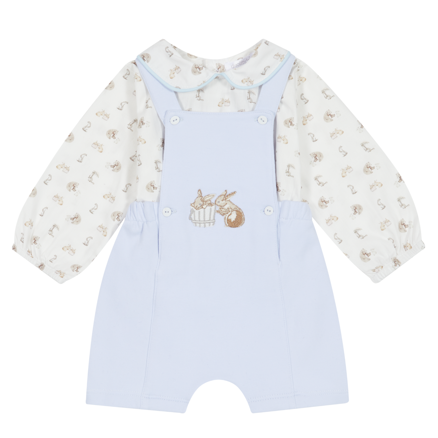 Deolinda Blue Dungaree Two Piece Set