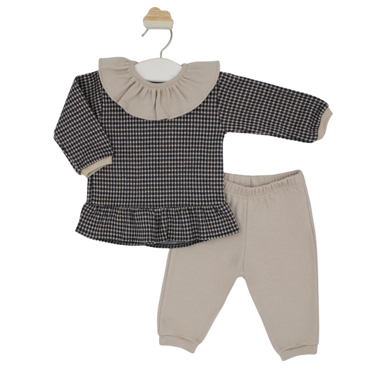 Rapife Baby Girls Navy/Camel Trouser Set