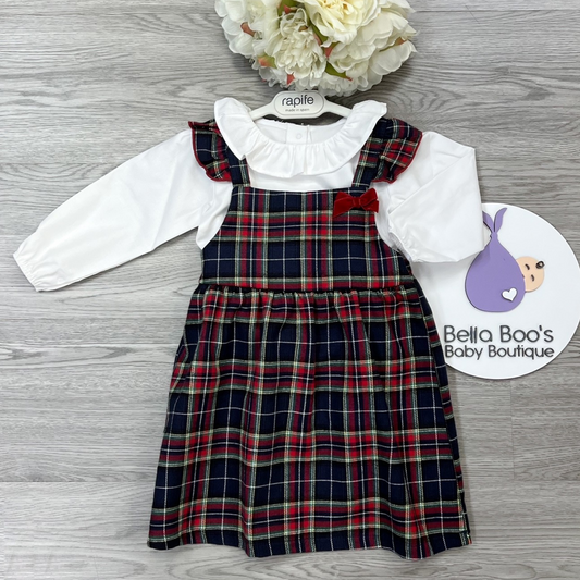 Rapife Navy/Red Pinafore Dress Set