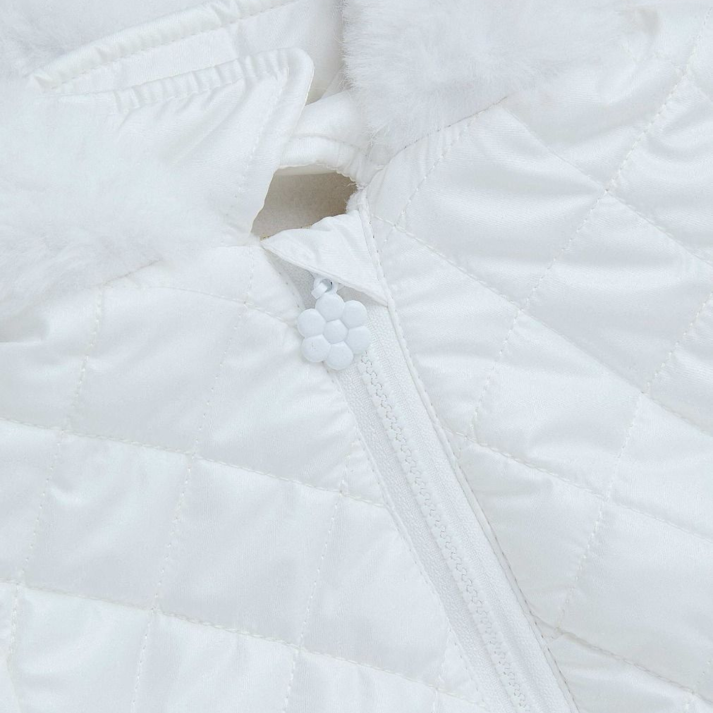 Sevva White Pearlised Coat With Hood