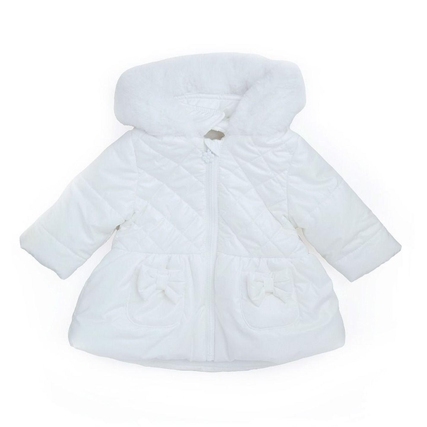 Sevva White Pearlised Coat With Hood